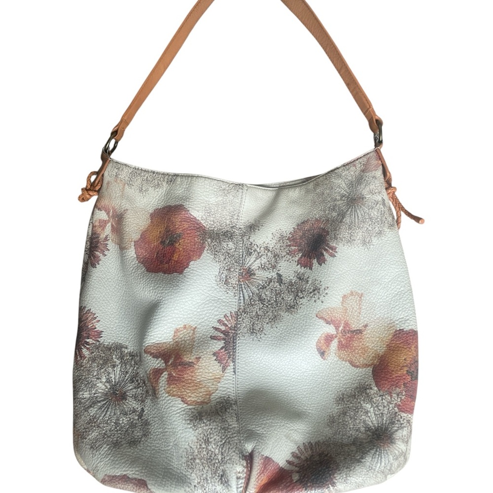Miss Albright Cream and Pink Floral Hobo Bag